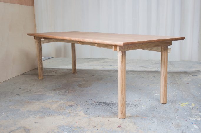 dining table in ash and cherry