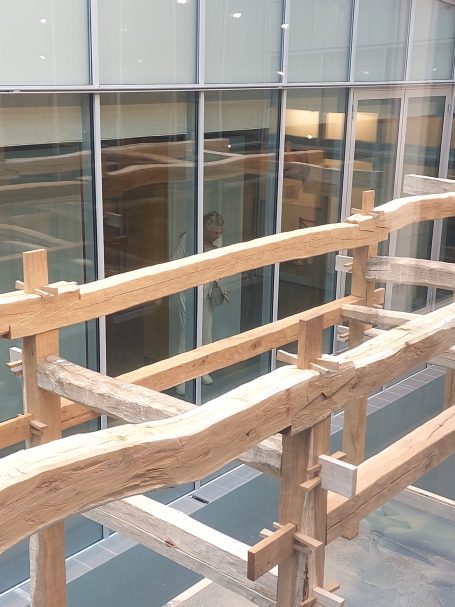 art installation timber frame 
