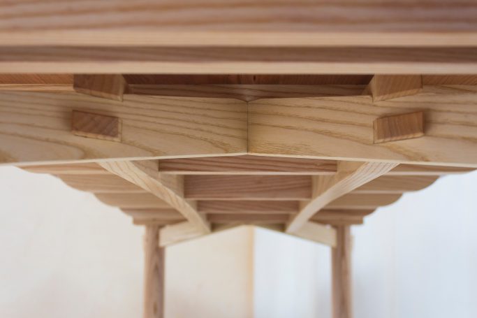Dining Table Frame underside construction