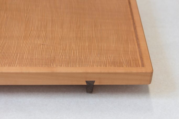 textured serving board sliding dovetail joinery detail